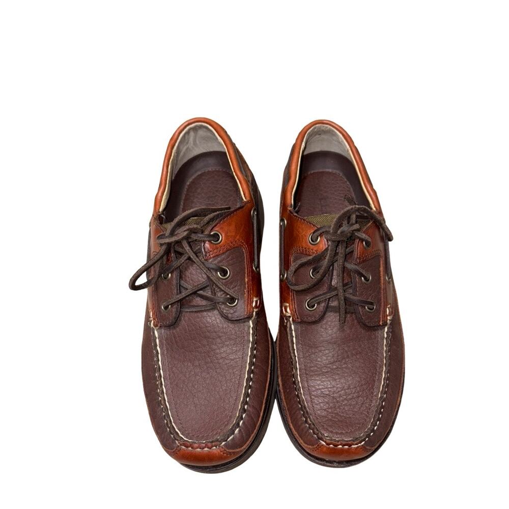 L.L. Bean Allagash Bison Handsewn Moc Toe Loafer Boat Shoes Size: 7.5D Men's